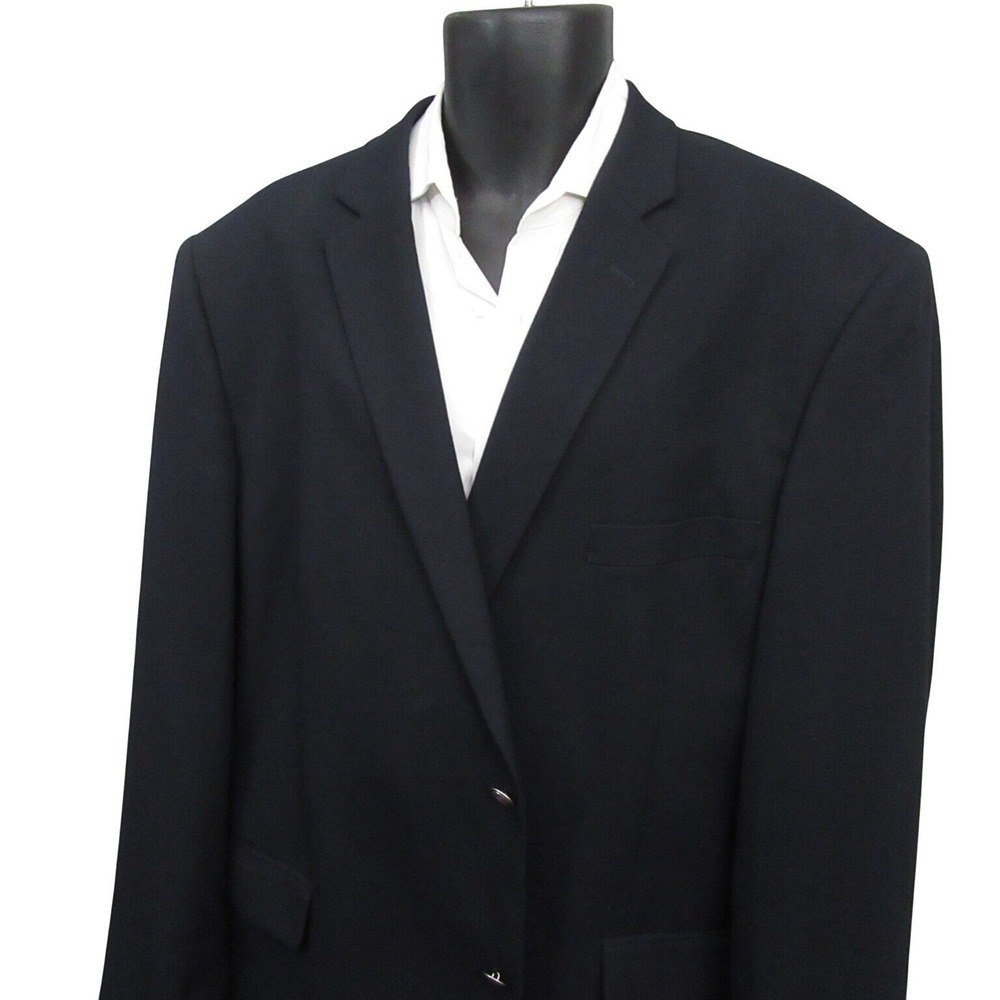 Pierre Loren Mens Blazer 48L Navy Blue Superior 150s Hightech Fabric
